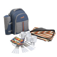 Купить Набор для пикника на 4 персоны синий/серый (HS-904 (4)) Helios арт. HS-904 (4)