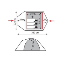 Купить Tramp Lite палатка Camp 3 (песочный) арт. TLT-007.06