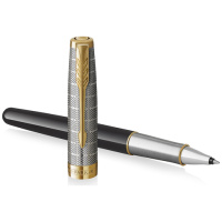 Купить Parker Sonnet Premium - Metal Black GT, ручка-роллер, F арт. 2119786