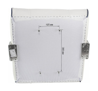 Купить Кресло мягкое с перекидной спинкой белого цвета и синим кантом арт. 1042048