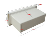 Купить Ящик врезной, с замком и подстаканником, белый (упаковка из 12 шт.) арт. C12201W_pkg_12