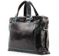 Купить Сумка Piquadro Blue Square, черная, 38,5x27x8,5 см арт. CA3335B2/N