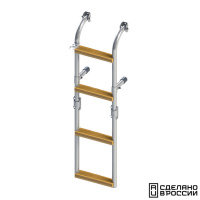 Купить Трап складной с вертикальным креплением, 4 ступени ироко (ширина 215мм.) арт. 040120T