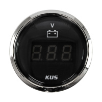 Купить Вольтметр цифровой 8-32 В; черный циферблат; нержавеющий ободок; д. 52 мм арт. JMV00286_KY23000