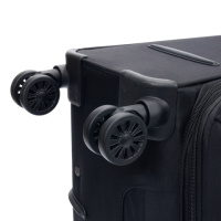 Купить Чемодан Torber Brosno, чёрный, нейлон 600D, 48х22х78 см, 85 л арт. T1901L-Black