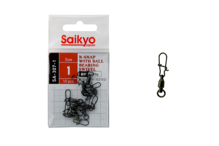 Купить Вертлюг с застежкой Saikyo SA-307-1 - 10 шт арт. SA-307-1