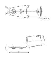 Купить Крепление леера 1" (25,4 мм) арт. 66184_Kof