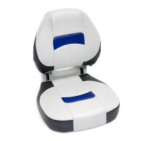 Купить Сиденье мягкое складное Pro Angler Ergonomic Boat Seat, серо-чёрное арт. 75195GCB