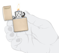 Купить Зажигалка ZIPPO Classic с покрытием Flat Sand, латунь/сталь, бежевая, глянцевая, 38x13x57 мм арт. 49453ZL