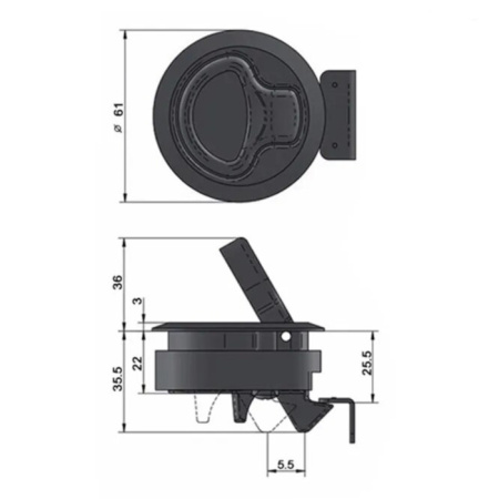 Купить Замок потайной SUNFINE 61x35мм без ключей, белый пластик арт. SF31110-1