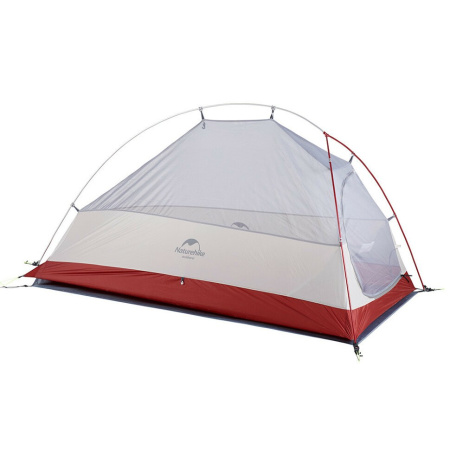 Купить Палатка Naturehike Сloud up 1 NH18T010-T одноместная  с ковриком , серо-красная, 6927595730522 арт. 6927595730522