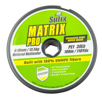 Купить Леска плетеная SUFIX Matrix Pro x6 разноцвет. 100 м 0.18 мм 13,5 кг арт. DS1CB0198uDA9P