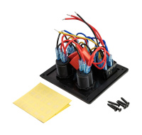 Купить Панель бортового питания 4 переключателя, USB зарядка, разъем прикуривателя (упаковка из 2 шт.) арт. MR4H1P1U_pkg_2