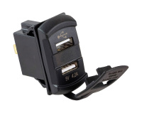 Купить Разъем USB 5В 4.2А и вольтметр под кнопку (упаковка из 25 шт.) арт. AES1118SULA013_pkg_25