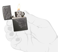 Купить Зажигалка ZIPPO Classic с покрытием Gray, латунь/сталь, серая, матовая, 38x13x57 мм арт. 29431