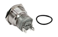 Купить Кнопка без фиксации, подсветка синяя, 12 В, д.25мм арт. SXC00009