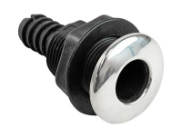 Купить Разъем водосброса пластиковый с крышкой из нержавеющей стали под шланг 16 мм, черный (упаковка из 10 шт.) арт. 40081-01_pkg_10