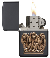 Купить Зажигалка ZIPPO Classic с покрытием Black Matte, латунь/сталь, чёрная, матовая, 38x13x57 мм арт. 29409