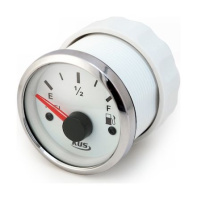 Купить Указатель уровня топлива 0-190 Ом (ЕВРО), белый циферблат, нержавеющий ободок, д. 52 мм арт. JMV00266_KY10100