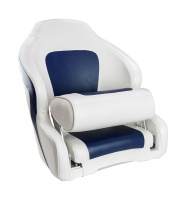 Купить Кресло с болстером Delux Sport Flip Up, обивка белый/синий винил арт. 12182WB-MR