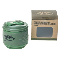 Купить Tramp кружка силиконовая складная с крышкой.Песочный/черный. арт. TRC-082