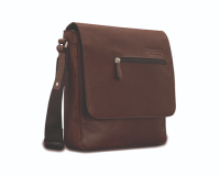 Купить Сумка через плечо Mano Don Valentino, натуральная кожа в коричневом цвете, 25х27х7 см арт. M191940139