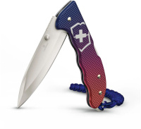 Купить Нож Victorinox Evoke Alox, 136 мм, 4 функции, синий/красный подар.коробка арт. 0.9415.D221