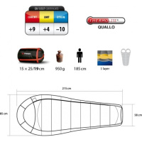Купить Спальный мешок Trimm Lite IMPACT, желтый, 185 L, 49696 арт. 49696