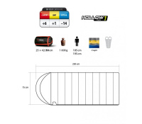 Купить Спальный мешок Trimm Comfort VIPER, зеленый, 195 R, 47887 арт. 47887