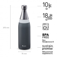 Купить Fresco Бутылка 0,6L Серая (10-10098-004) арт. 10-10098-004