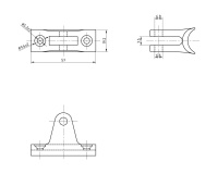Купить Кронштейн палубный 90 град; с подпружиненным штифтом; выгнутое основание арт. 66200_Kof