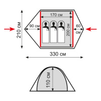 Купить Tramp палатка Ranger 3 (V2) арт. TRT-126