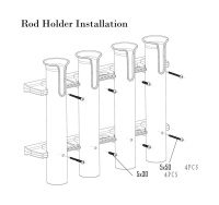Купить Держатель спиннинга 4 стакана, белый (упаковка из 10 шт.) арт. CFRS701P4W_pkg_10