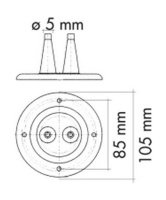 Купить Уплотнитель для 2-х тросов управления белый; д. 105 мм арт. CU2800