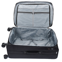 Купить Чемодан Torber Brosno, чёрный, нейлон 600D, 48х22х78 см, 85 л арт. T1901L-Black