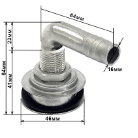 Купить Горловина вентиляционная 16 мм, 90 градусов арт. 28791