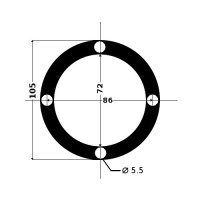Купить Кожух для рулевого троса белый арт. 010192WT