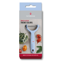 Купить Нож для чистки томатов и киви VICTORINOX, двусторонее зубчатое лезвие, голубая рукоять арт. 7.6079.22