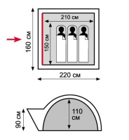 Купить Tramp Lite палатка Wonder 2 (песочный) арт. TLT-005.06