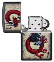 Купить Зажигалка ZIPPO Dragon Ace с покрытием Black Matte, латунь/сталь, чёрная, матовая, 38x13x57 мм арт. 29840