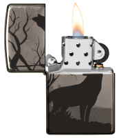 Купить Зажигалка ZIPPO Classic с покрытием Black Ice®, латунь/сталь, чёрная, глянцевая, 38x13x57 мм арт. 49188