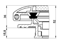 Купить Люк палубный сдвижной Альбатрос ACR (акрил) 850x800 арт. 030805T