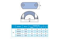 Купить Анод алюминиевый на гребной вал 35мм арт. 00557AL
