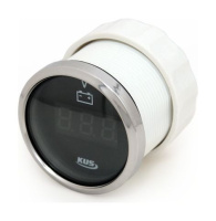 Купить Вольтметр цифровой 8-32 В; черный циферблат; нержавеющий ободок; д. 52 мм арт. JMV00286_KY23000