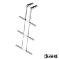 Купить Трап дайверский телескопический складной, 3 белых ступени (ширина 450 мм.) арт. 040181WT