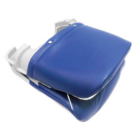 Купить Сиденье пластмассовое складное с подложкой All Weather High Back Seat, бело-синее арт. 75140WB