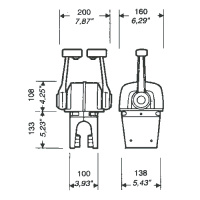 Купить Контроллер горизонтального крепления для 2-х моторов с тримом арт. B79