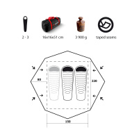 Купить Палатка Trimm OHIO, зеленый 2+1, 44131 арт. 44131
