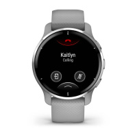 Купить Garmin Venu 2 Plus серые с серебристым безелем и силиконовым ремешком арт. 010-02496-10
