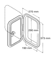 Купить Люк смотровой 270 х 373 мм, серый арт. SP2730